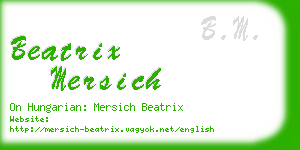 beatrix mersich business card